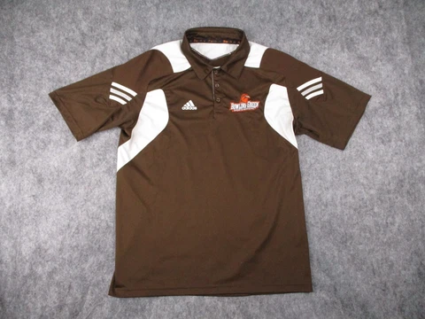 Bowling Green Falcons Shirt Mens Medium Polo Adidas Golf Short Sleeve Adult BGSU Cover