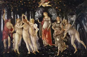 Póster italiano La Primavera 1481-1482 de Sandro Botticelli estampado artístico ángel 11x14 - Imagen 1 de 1