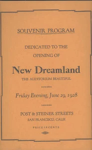 Nuevo auditorio de boxeo Dreamland 1928, SF, apertura Pgm - Imagen 1 de 1