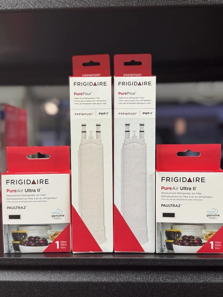2  X Combo Frigidaire FPPWFU01 PurePour PWF-1 Water Filter & PAULTRA2 Air Filter - Image 1 of 1