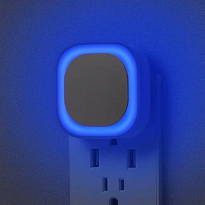 2 Pack Plug in Dimmable Night Light, Blue Nightlight, Auto Dusk to Dawn Senso... - Picture 1 of 8
