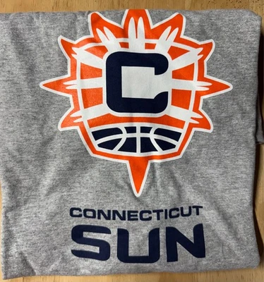 Camiseta Connecticut Sun WNBA Gris Manga Corta, Talla XL -- NUEVA y Nunca Usada Foto 1 de 3