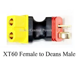 RCP Adapters (1) XT60 FEMALE TO DEANS MALE BATTERY NO WIRE ADAPTER - Picture 1 of 14