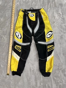 Vintage Motocross Moto Pants ANSWER RACING Syncron Child Youth Size 24 Yellow - Picture 1 of 12