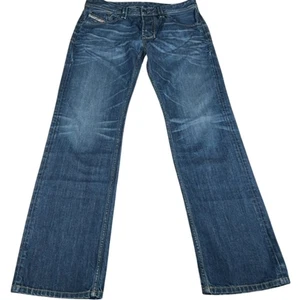 Diesel Larkee Regular Straight Men's Jeans W32 L32 Blue Distressed 0806W - Picture 1 of 16