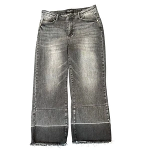 Judy Blue 11 30 Faded Black Wide Leg Crop Stretch Jeans - Bild 1 von 11