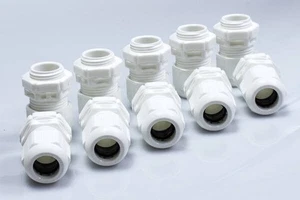 Acel AC2664 IP68 Nylon Kabelverschraubungen 20 mm - 10er Pack - weiß - Bild 1 von 2