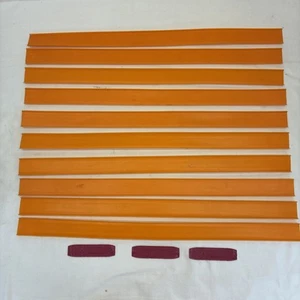 Vintage Lot of 10 Hot Wheels Red Line Era Orange Straight 24" Track & Connectors - Picture 1 of 9