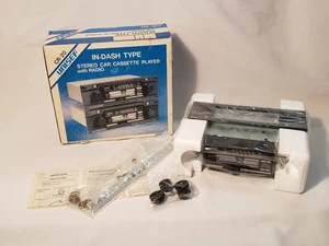 NOS Unisef CR-20 In-Dash Type Stereo Car Cassette Player w Radio Japan - Picture 1 of 13