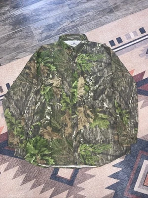 Men's XL NWTF Mossy Oak Obsession Camo Tibbee Hunt Shirt Long Sleeve Button Up - Image 1 of 4