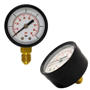 {Manometer} 0-16bar 1/8-1/2 {Zoll} {Klasse 2,5} {Anschluss hinten/unten} {Durchm - Picture 1 of 7