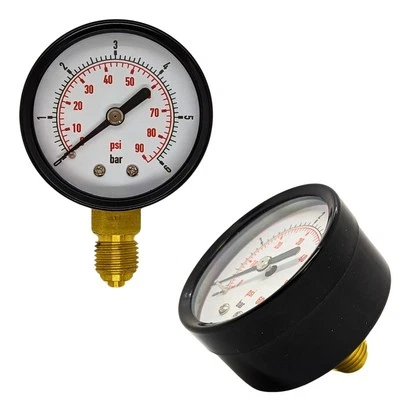 Manometer 0-16bar 1/8-1/2 Zollklasse 2,5 Anschluss hinten/unten Durchmesser - Bild 1 von 4