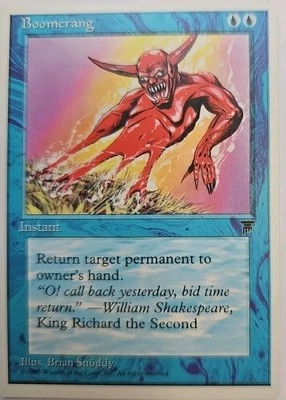 MTG Magic The Gathering Card Boomerang Instant Blue Legends 1995 - Image 1 of 2