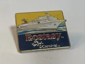 Vintage CARNIVAL Cruise Line ECSTASY Ship Enamel Lapel Pin - Picture 1 of 3