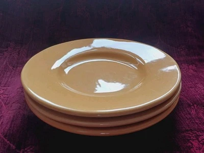 Pottery Barn Sausalito Amber/Gold Salad Plates - Set/3 - Mexico -  Free Ship  - Image 1 of 4