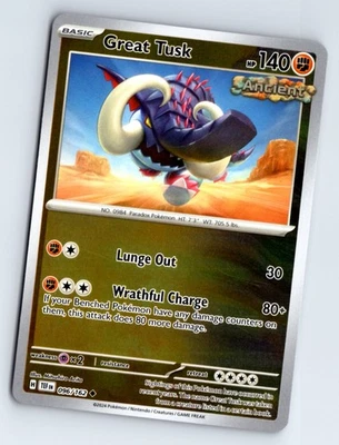 Great Tusk - 096/162 -SV05: Temporal Forces- Reverse Holo - Image 1 of 2