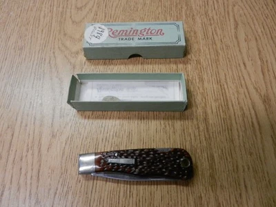 Nuevo cuchillo Remington One R1173L 1984 hoja única bloqueo trasero en caja bala bebé Foto 1 de 4