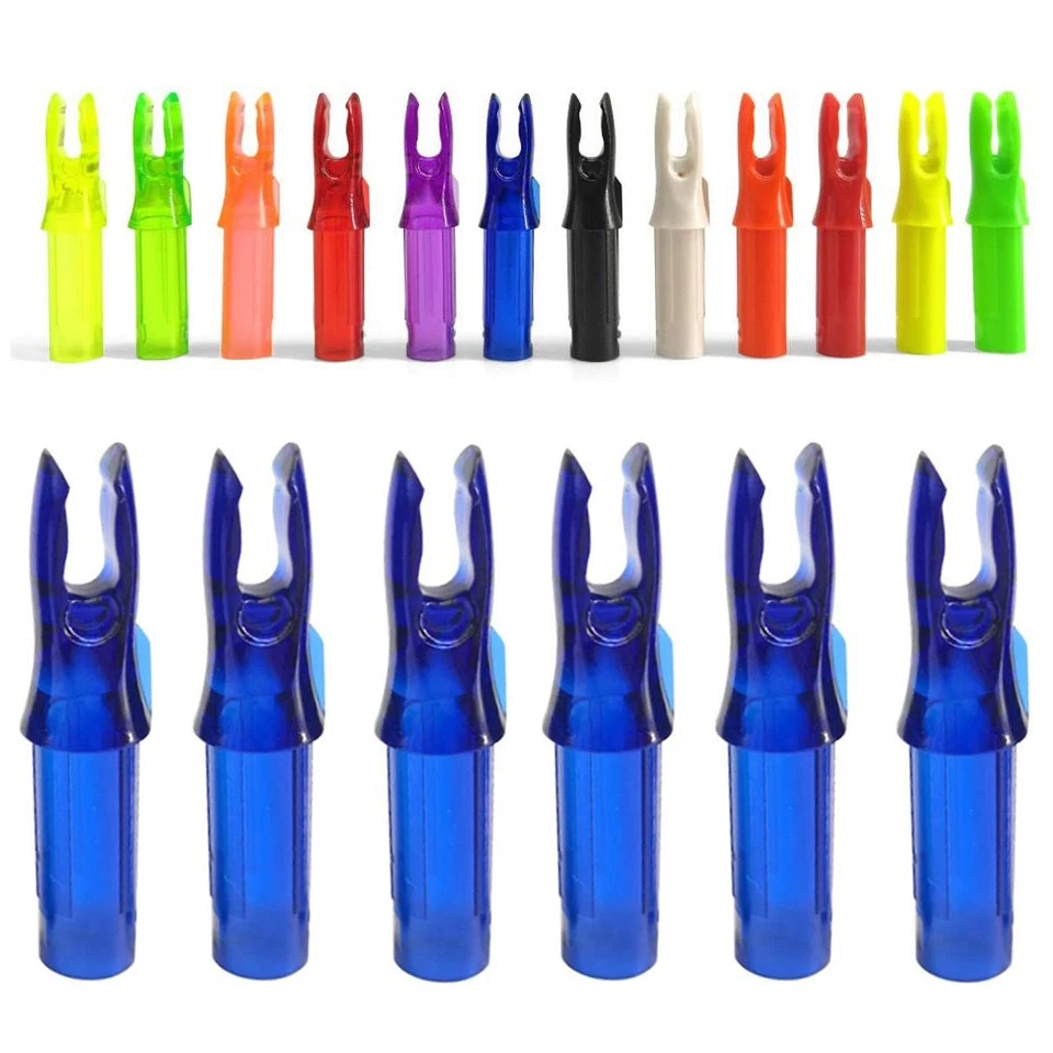50X Archery Arrow Nocks ID6.2mm Arrow Shaft Insert Tips Tail Plastic Bow Hunting - Image 1 of 4