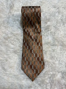 Corbata John Ashford HOMBRE Hecha a Mano 109% Seda Diseño Geométrico Clásico Excelente - Imagen 1 de 4