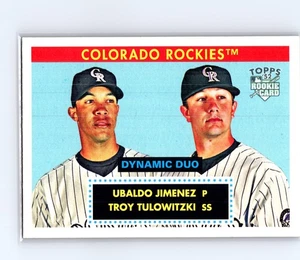 2007 Topps '52 Dynamic Duo Ubaldo Jiménez/Troy Tulowitzki #DD10 - Imagen 1 de 3