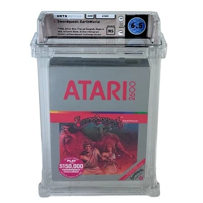 New Atari 2600 SwordQuest: EarthWorld WATA 6.5 Glue Sealed CX2656 Earth World - Image 1 of 4