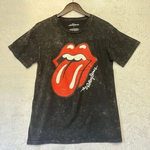 Camiseta para hombre The Rolling Stones talla L negra lavada a la piedra manga corta cuello redondo - Imagen 1 de 9
