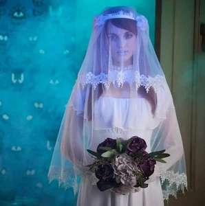 Haunted Mansion Bride Veil Light Up Costume - Picture 1 of 4