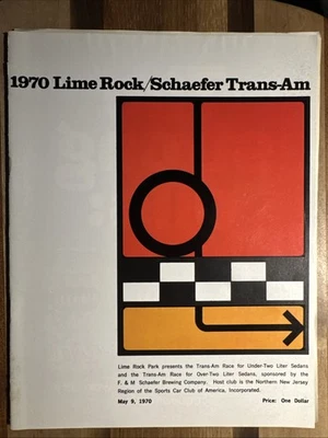 Auto Race Program 1970, Schaefer Trans-Am, Lime Rock Park Connecticut  Foto 1 de 4