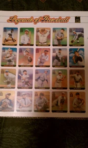 Legends Of Baseball Stamp Sheet Complete Unused New - Picture 1 of 1