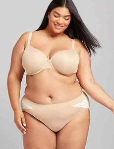 Cacique So Light T-Shirt Bra Plus Size 42F Cafe Underwired Lightly Lined - Picture 1 of 10