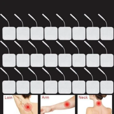 BLINGBIN 20-100xTENS Elektroden Pads Selbstklebend für TENS EMS Reizstrom Gerät 4x4cm,2mm