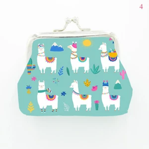 Artificial PU Alpaca Cartoon Pocket Card Buckle Pocket Holder Pocket Wallet Bag - Picture 1 of 13