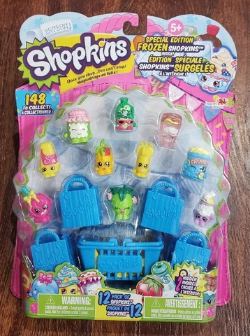 Shopkins Season 1 - 12 Pack with Shopping Basket Grocery Bags Shoppies VHTF Rare Cover