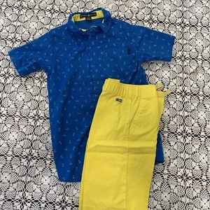 Beverly Hills Polo Club Children’s Collared Knit Shirt Short Set Size Large/7 - Picture 1 of 7