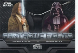 Star Wars Chrome Black 2023 Fantastic Fights FF-12 Obi-Wan Kenobi & Darth Vader - Picture 1 of 1