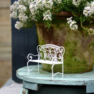 Maßstab 1:12 Puppenhaus Miniatur Möbel Zubehör Garten Stuhl Loveseat Sofa Bank - Bild 1 von 5