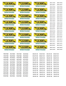 HO Scale Container Decals. " JB Hunt " - Picture 1 of 1