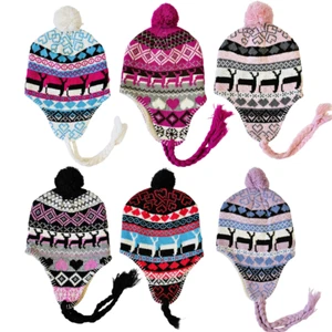 Unisex Adulto Tejido Invierno Reno Sombrero Invierno Cálido Sombrero de Esquí Navidad - Imagen 1 de 8