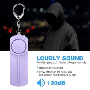 Safe Sound Personal Alarm Keychain With LED Light 130DB Emergency Women Defense - Picture 1 of 13