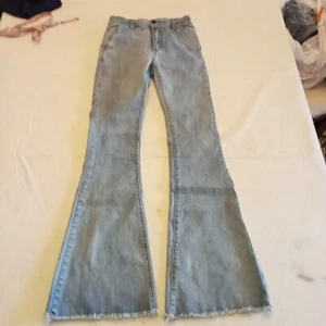 Litz Premium Denim Brand Damen Jeans Light Wash Bell Bottom Jeans Größe 25 Taille - Bild 1 von 13