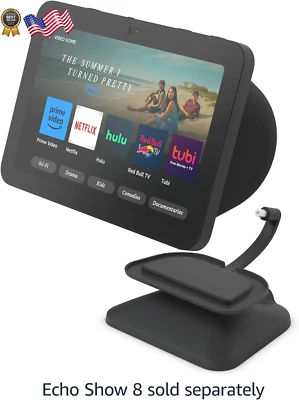 Echo Show 8 3Rd Gen Adjustable Stand with USB-C Charging Port Charcoal NEW - Image 1 of 4