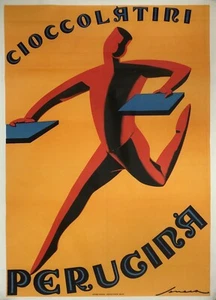 Federico Seneca, Circa 1950 - Perugina Chocolates - Original Vintage Poster - Picture 1 of 12
