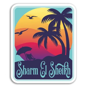 2 x 10 cm Sharm El Sheikh Vinyl Aufkleber - Reiseaufkleber Laptop Gepäck #18481 - Bild 1 von 2