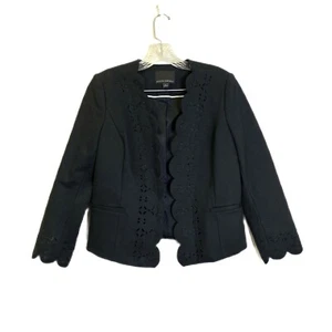Blazer ponte vieira corte láser para mujer Banana Republic talla 6 negro #003 - Imagen 1 de 6