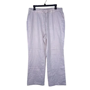 ELLEN TRACY Women's Shimmery Metallic Pull On Linen Pants Size L - Picture 1 of 12
