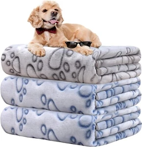 3 pack Rezutan Flannel Blanket Throw Dog Cat, Sofa, Bed, Car, Washable 110x80cm - Picture 1 of 7