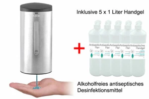 Distributore sensore senza contatto acciaio inox + disinfettante 5L gel analcolico - Foto 1 di 9