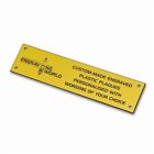 203mm x 51mm Personalised Engraving Engraved Plastic Plaque Sign (Yellow/Black)