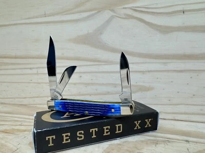 ¡Excelente estado! Cuchillo Plegable CASE Medium Stockman Corn Cob Azul Usado Foto 1 de 4