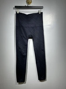 Spanx Black Print Leggings 1X - Picture 1 of 4